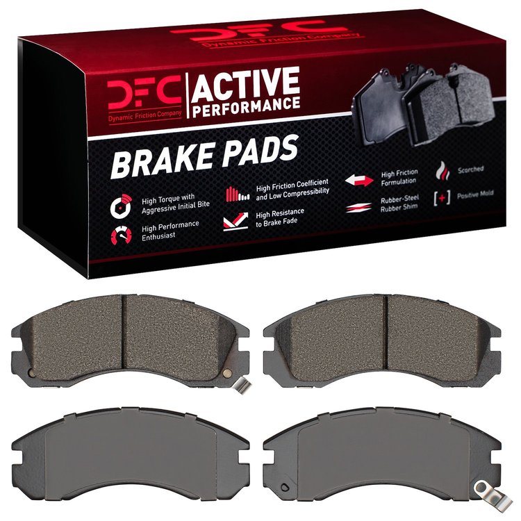 1115-0530-00 Active Performance Low-Metallic Brake Pads, Fits Select Multiple Makes/Models, Position: Front