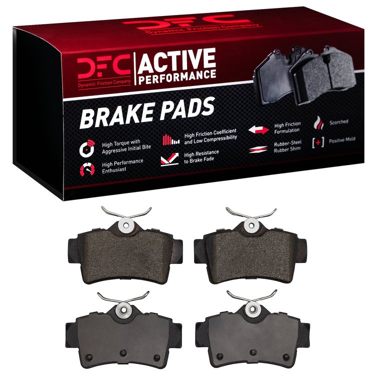 1115-0627-10 Active Performance Low-Metallic Brake Pads, 1994-2004 Ford/Lincoln/Mercury/Mazda, Position: Rear