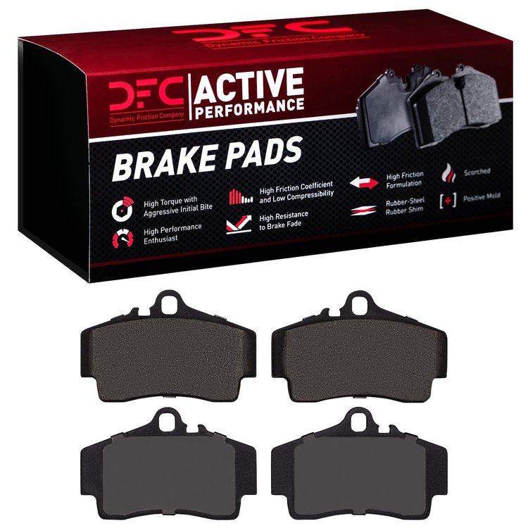 1115-0738-00 Active Performance Low-Metallic Brake Pads, 1997-2012 Porsche, Position: Rear
