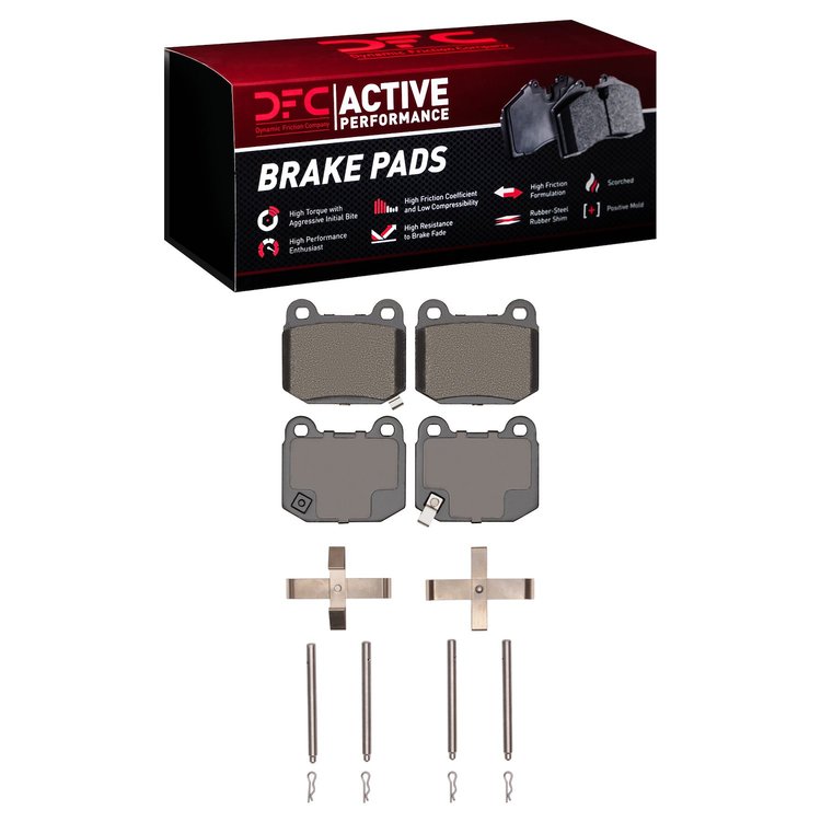 1115-0961-01 Active Performance Brake Pads & Hardware Kit, 2003-2020 Multiple Makes/Models, Position: Rear