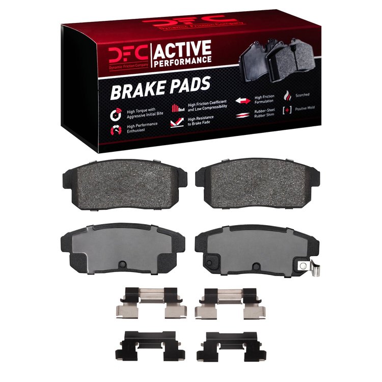 1115-1008-01 Active Performance Brake Pads & Hardware Kit, 2004-2011 Ford/Lincoln/Mercury/Mazda, Position: Rear