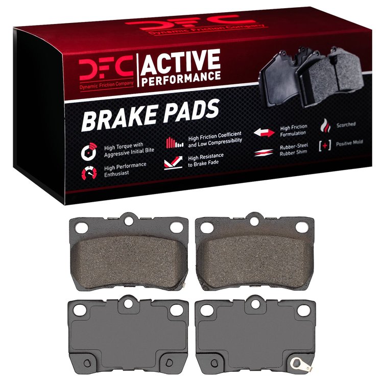 1115-1113-00 Active Performance Low-Metallic Brake Pads, 2006-2013 Lexus/Toyota/Scion, Position: Rear