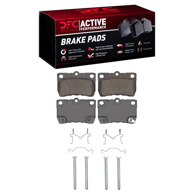 1115-1113-01 Active Performance Brake Pads & Hardware Kit, 2006-2013 Lexus/Toyota/Scion, Position: Rear