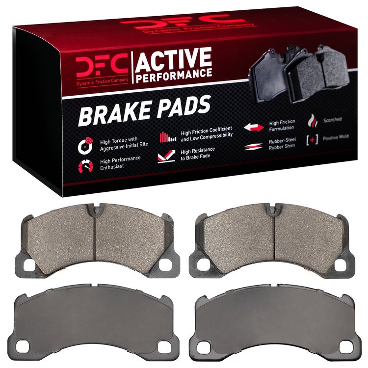1115-1349-00 Active Performance Low-Metallic Brake Pads, 2008-2021 Multiple Makes/Models, Position: Front