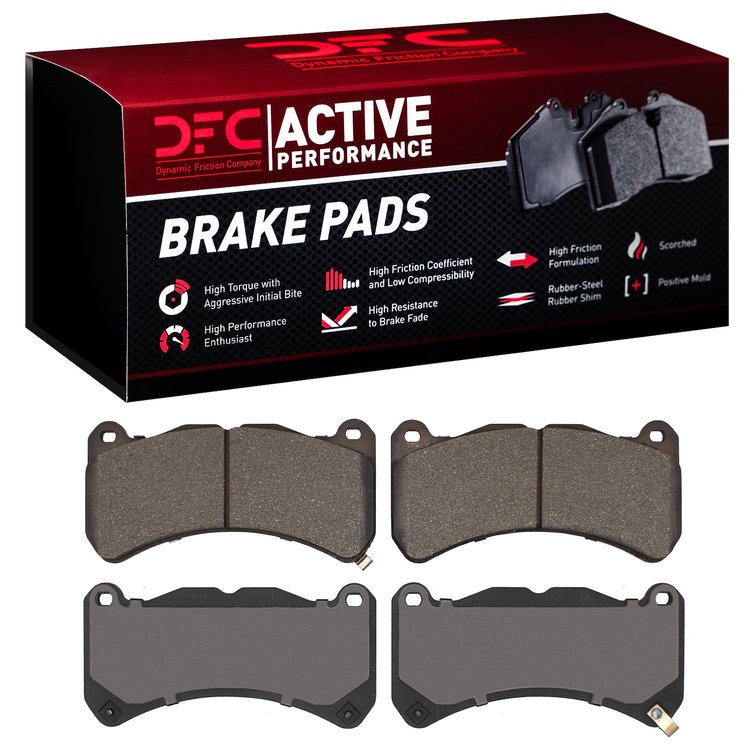 1115-1365-00 Active Performance Low-Metallic Brake Pads, 2008-2021 Multiple Makes/Models, Position: Front