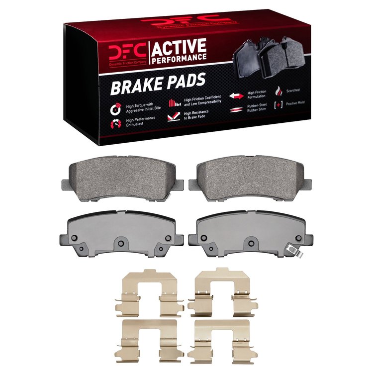 1115-1793-01 Active Performance Brake Pads & Hardware Kit, 2015-2021 Ford/Lincoln/Mercury/Mazda, Position: Rear