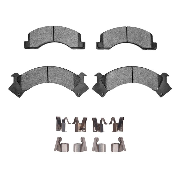 1214-0546-01 Heavy-Duty Brake Pads & Hardware Kit, 1988-1997 GM, Position: Fr
