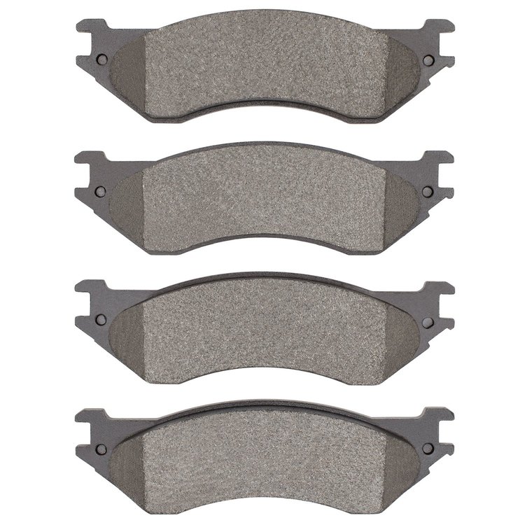 1214-0702-10 Heavy-Duty Semi-Metallic Brake Pads, 2000-2008 Mopar, Position: Rear,Front