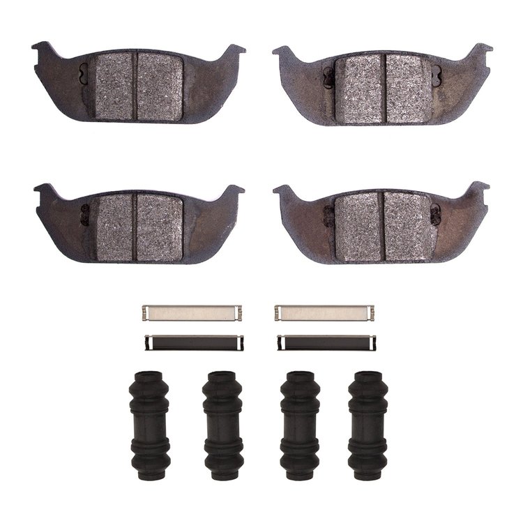 1214-0952-01 Heavy-Duty Brake Pads & Hardware Kit, 2003-2005 Ford/Lincoln/Mercury/Mazda, Position: Rear