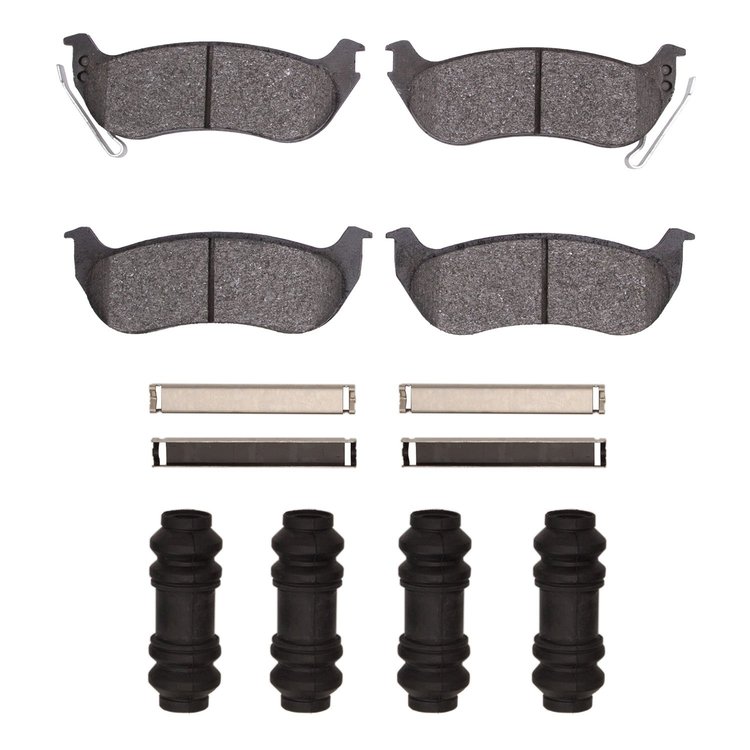 1214-0964-02 Heavy-Duty Brake Pads & Hardware Kit, 2006-2010 Ford/Lincoln/Mercury/Mazda, Position: Rear