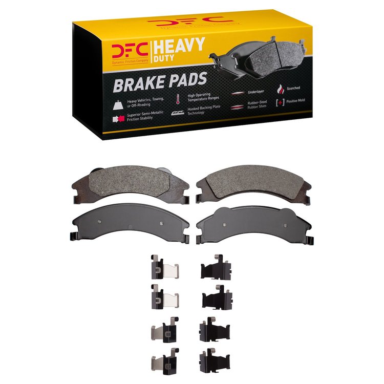 1214-1329-01 Heavy-Duty Brake Pads & Hardware Kit, Fits Select Ford/Lincoln/Mercury/Mazda, Position: Rear