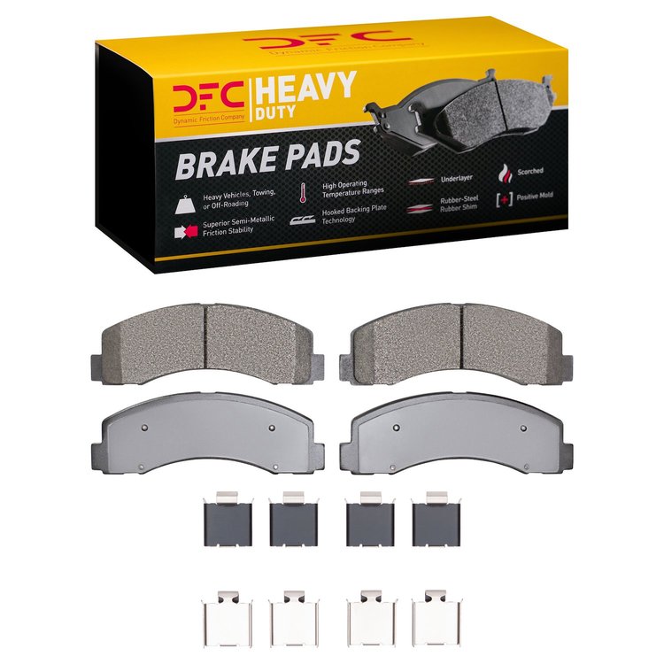 1214-2087-01 Heavy-Duty Brake Pads & Hardware Kit, 2010-2021 Ford/Lincoln/Mercury/Mazda, Position: Front