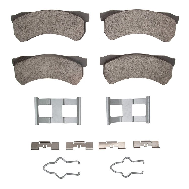 1214-2175-01 Heavy-Duty Brake Pads & Hardware Kit, 2016-2021 Freightliner, Position: Fr   ,Fr & Rr,Rr