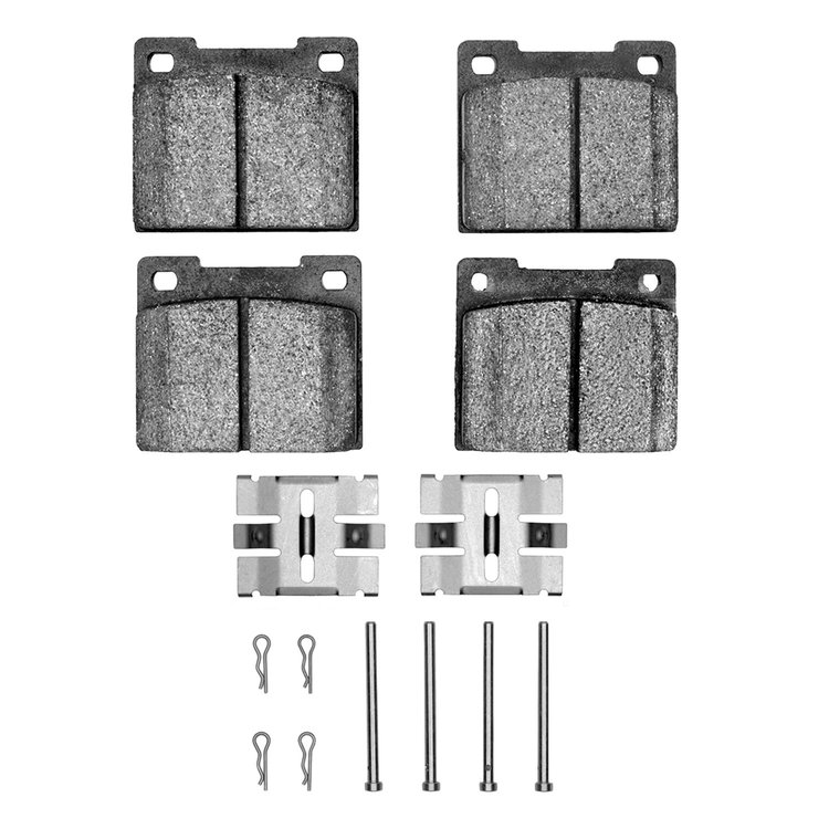 1310-0044-02 3000-Series Ceramic Brake Pads & Hardware Kit, 1967-1987 Volvo, Position: Rear