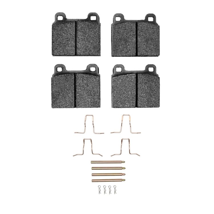 1310-0045-04 3000-Series Ceramic Brake Pads & Hardware Kit, 1963-1976 Mercedes-Benz, Position: Front