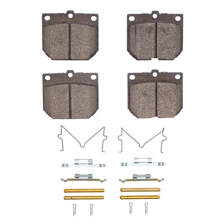 1310-0114-01 3000-Series Ceramic Brake Pads & Hardware Kit, 1969-1983 Multiple Makes/Models, Position: Front