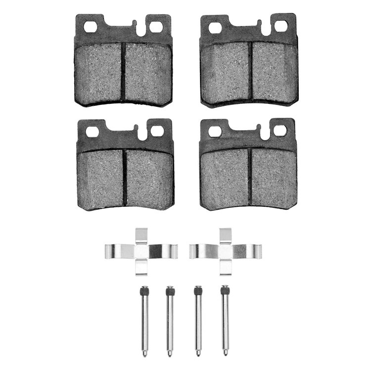1310-0495-02 3000-Series Ceramic Brake Pads & Hardware Kit, 1987-2000 Mercedes-Benz, Position: Rear