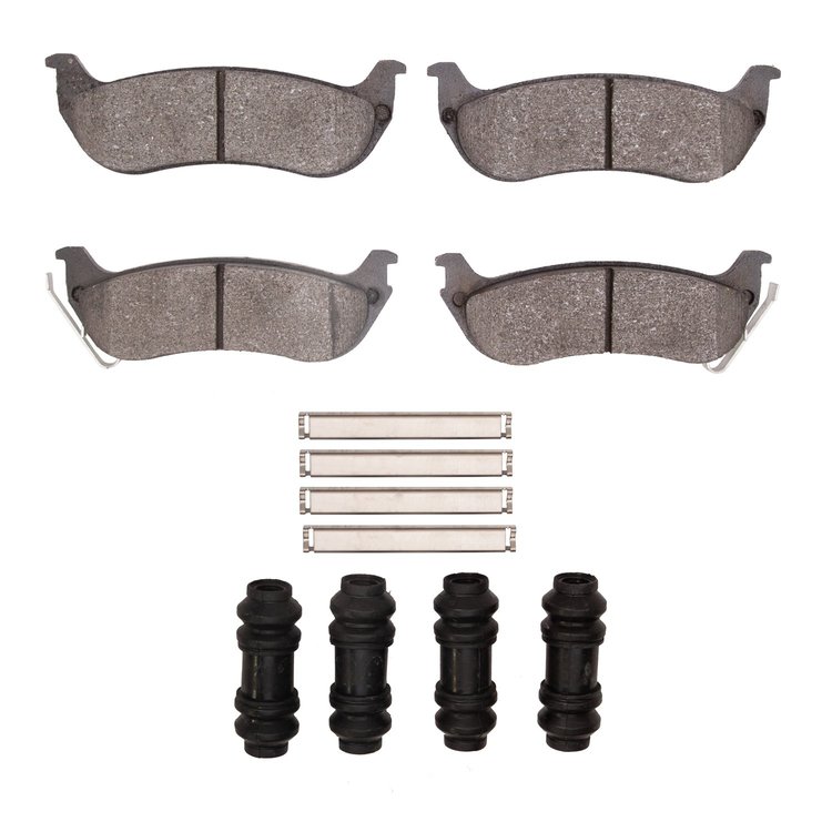1310-0998-01 3000-Series Ceramic Brake Pads & Hardware Kit, 2004-2008 Mopar, Position: Rear