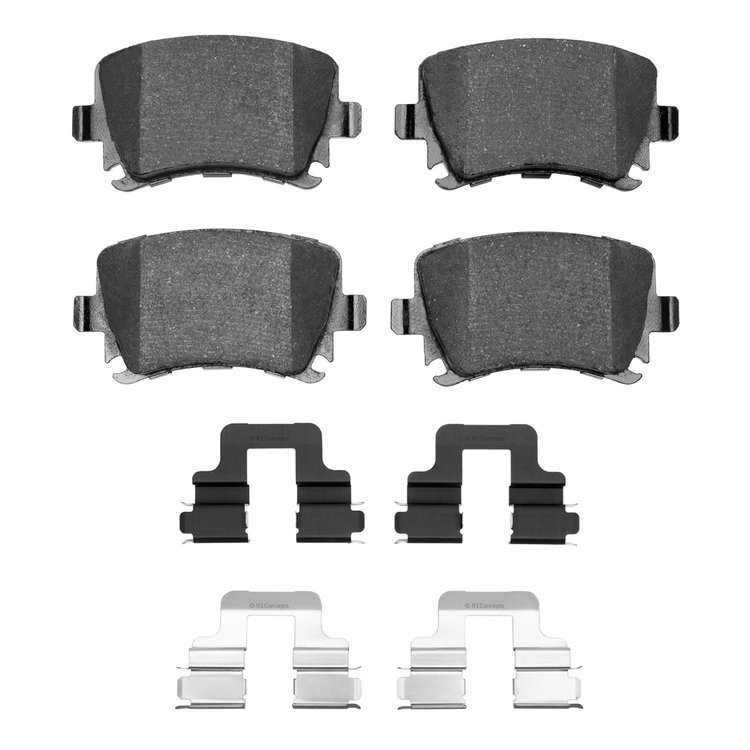 1310-1108-01 3000-Series Ceramic Brake Pads & Hardware Kit, 2000-2018 Audi/Volkswagen, Position: Rear