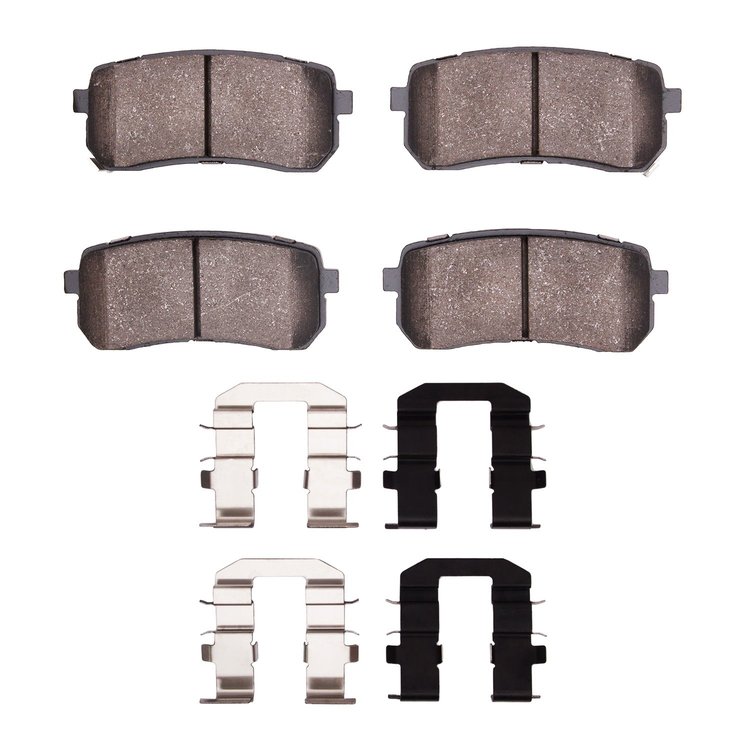 1310-1302-01 3000-Series Ceramic Brake Pads & Hardware Kit, 2007-2012 Kia/Hyundai/Genesis, Position: Rear