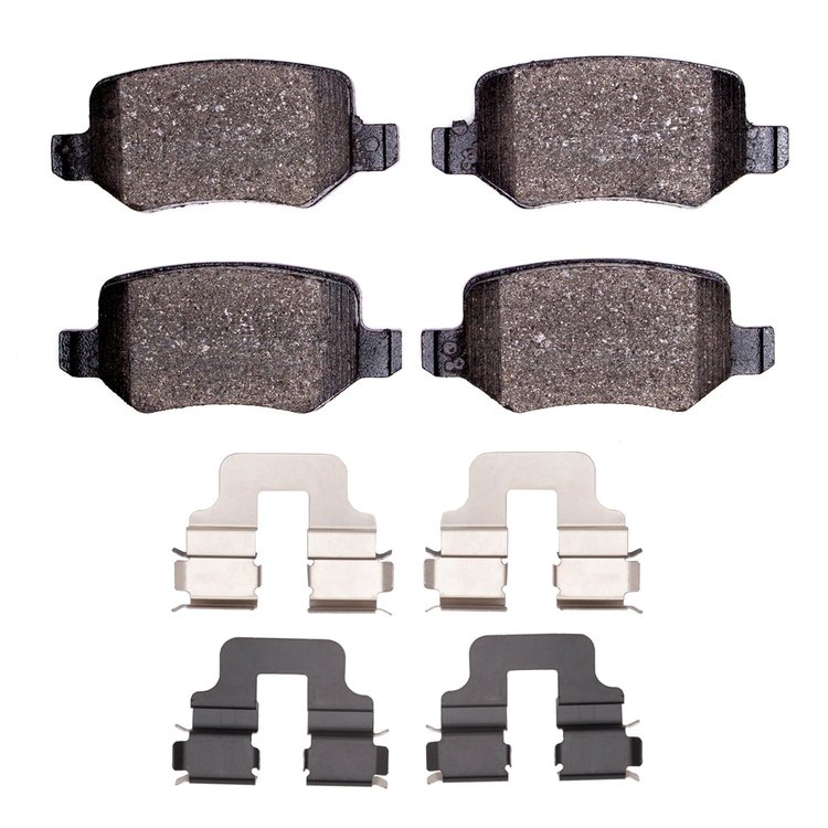 1310-1358-01 3000-Series Ceramic Brake Pads & Hardware Kit, 2001-2011 Mercedes-Benz, Position: Rear