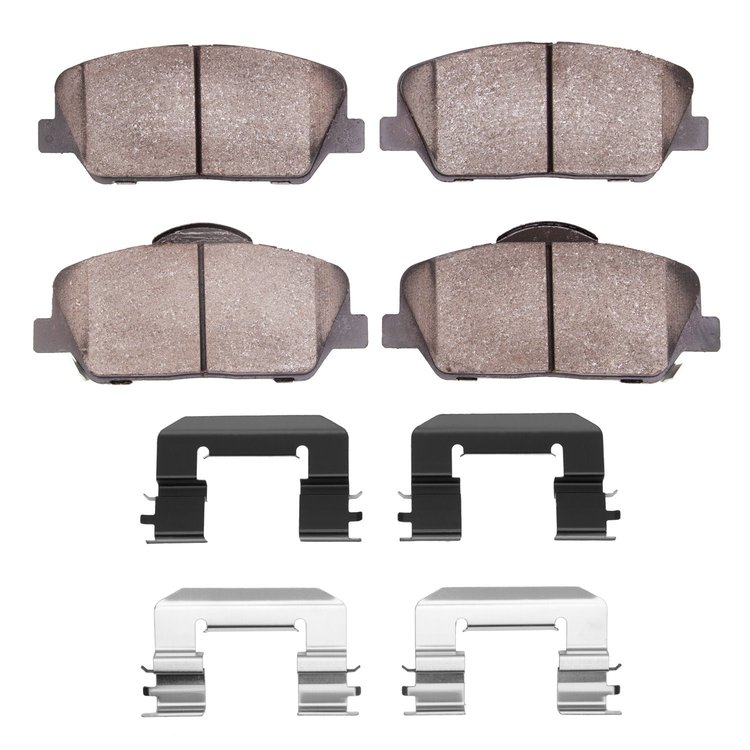 1310-1413-02 3000-Series Ceramic Brake Pads & Hardware Kit, 2013-2015 Kia/Hyundai/Genesis, Position: Front