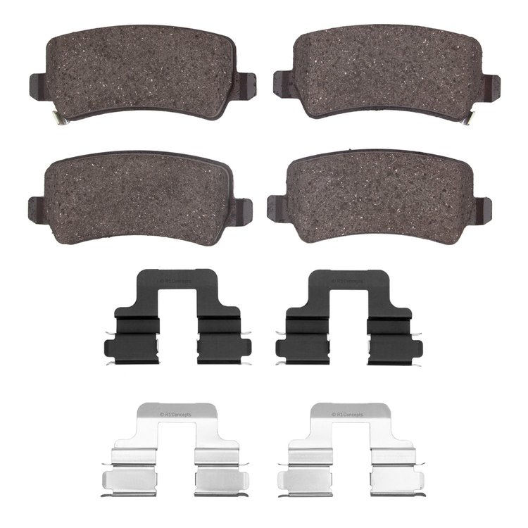 1310-2044-01 3000-Series Ceramic Brake Pads & Hardware Kit, 2016-2017 Kia/Hyundai/Genesis, Position: Rear
