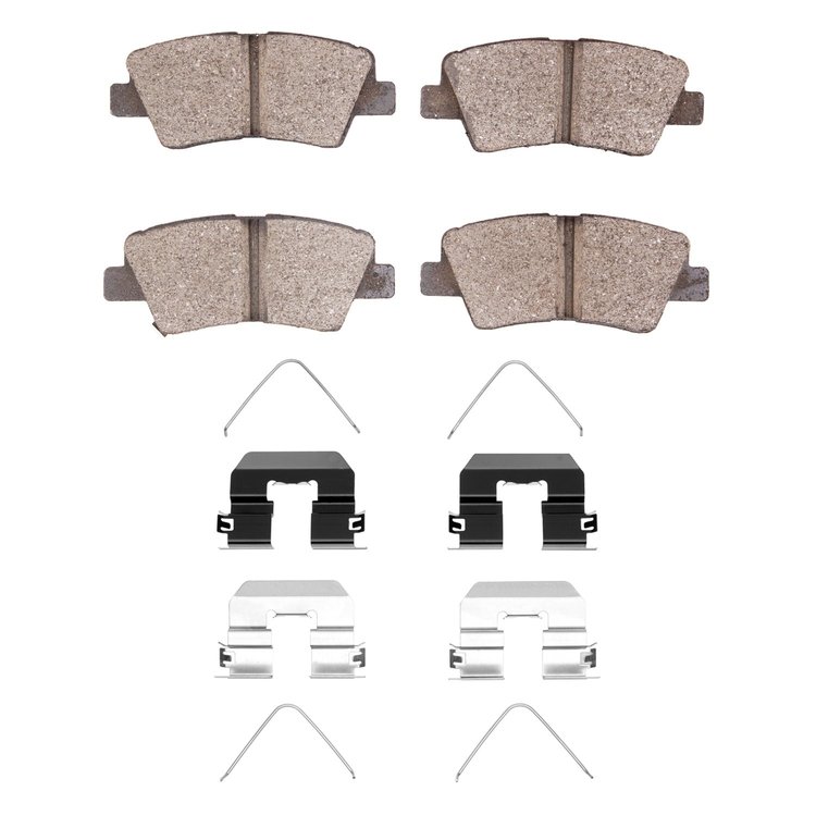 1310-2098-01 3000-Series Ceramic Brake Pads & Hardware Kit, Fits Select Kia/Hyundai/Genesis, Position: Rear