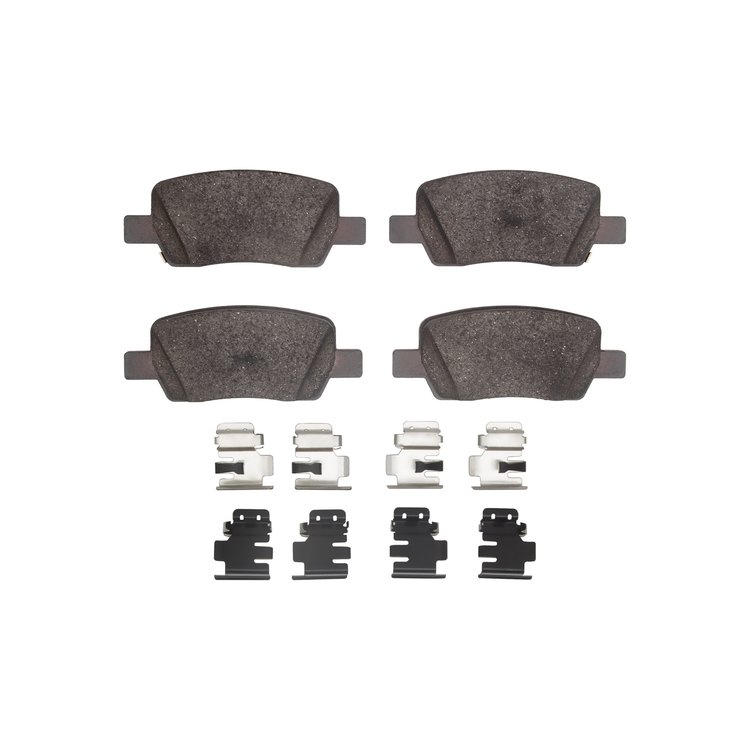 1310-2381-01 3000-Series Ceramic Brake Pads & Hardware Kit, Fits Select Kia/Hyundai/Genesis, Position: Rear
