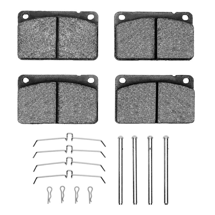 1311-0043-01 3000-Series Semi-Metallic Brake Pads & Hardware Kit, 1976-1993 Volvo, Position: Front