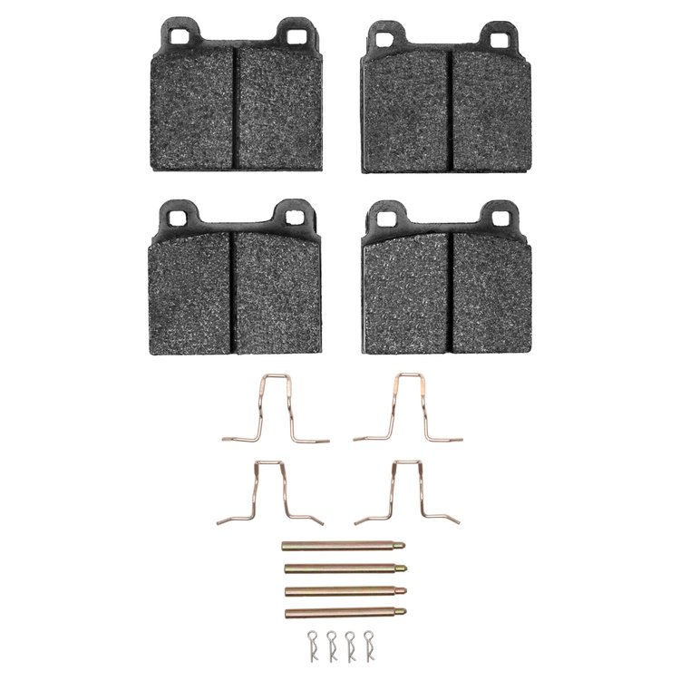 1311-0045-05 3000-Series Semi-Metallic Brake Pads & Hardware Kit, 1963-1976 Mercedes-Benz, Position: Front
