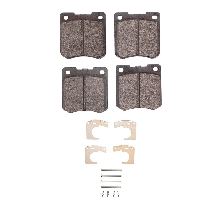 1311-0051-01 3000-Series Semi-Metallic Brake Pads & Hardware Kit, 1967-1975 Multiple Makes/Models, Position: Front