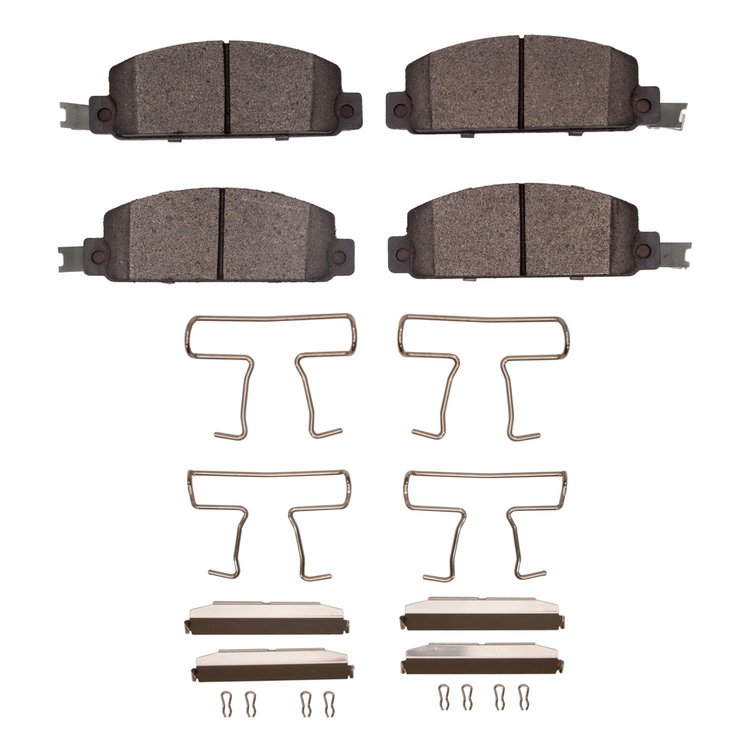 1311-0134-01 3000-Series Semi-Metallic Brake Pads & Hardware Kit, 1976-1980 GM, Position: Front