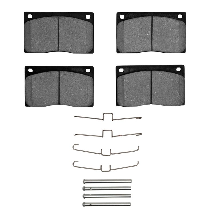 1311-0135-01 3000-Series Semi-Metallic Brake Pads & Hardware Kit, 1973-1997 Jaguar, Position: Front