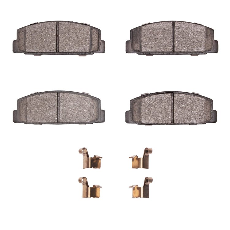 1311-0144-01 3000-Series Semi-Metallic Brake Pads & Hardware Kit, 1984-1989 Mopar, Position: Rear