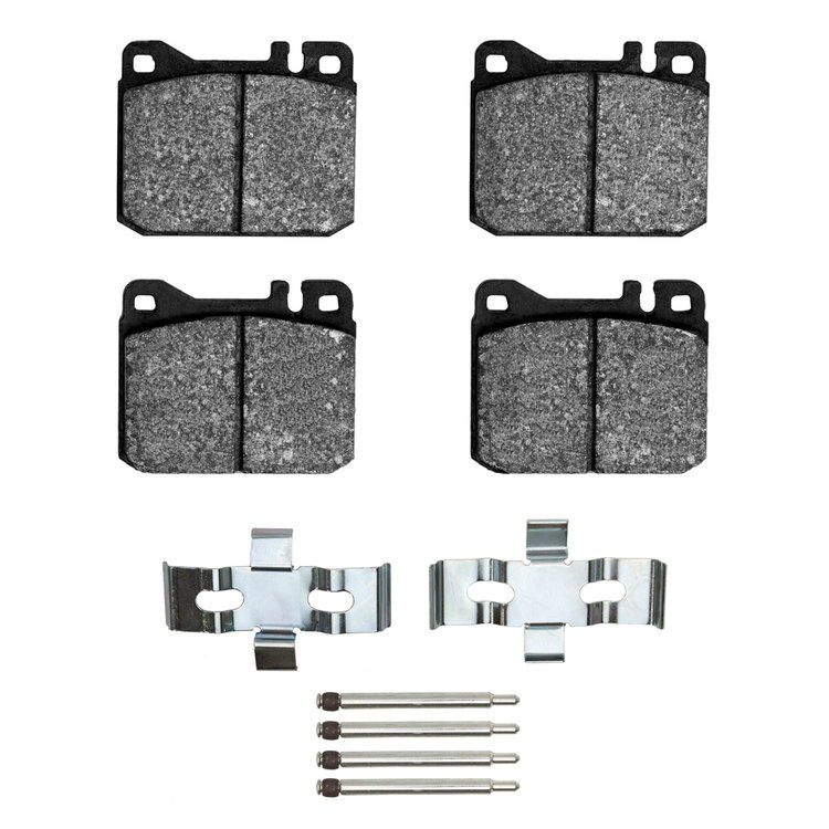 1311-0145-01 3000-Series Semi-Metallic Brake Pads & Hardware Kit, 1972-1979 Mercedes-Benz, Position: Front