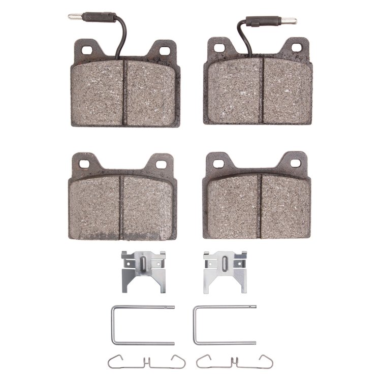 1311-0157-01 3000-Series Semi-Metallic Brake Pads & Hardware Kit, 1980-1989 Peugeot, Position: Rear
