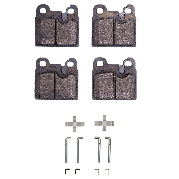 1311-0164-01 3000-Series Semi-Metallic Brake Pads & Hardware Kit, 1987-1989 Alfa Romeo, Position: Rear
