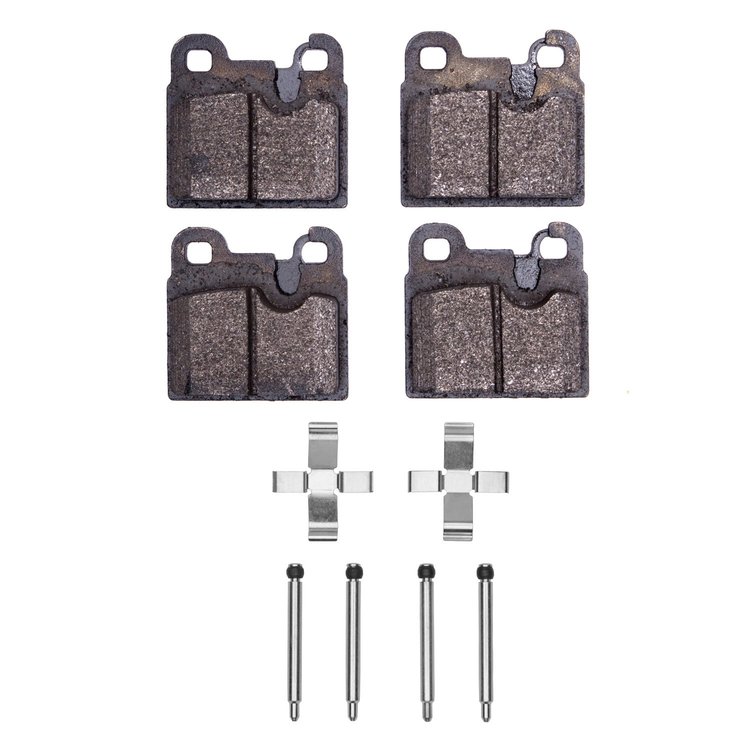 1311-0164-02 3000-Series Semi-Metallic Brake Pads & Hardware Kit, 1979-1981 BMW, Position: Rear