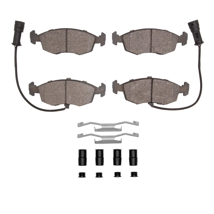1311-0298-01 3000-Series Semi-Metallic Brake Pads & Hardware Kit, 1985-1989 Ford/Lincoln/Mercury/Mazda, Position: Front