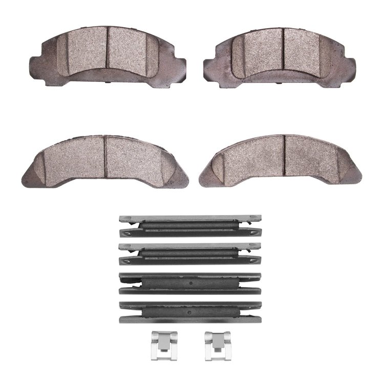 1311-0326-01 3000-Series Semi-Metallic Brake Pads & Hardware Kit, 1986-1987 Ford/Lincoln/Mercury/Mazda, Position: Front