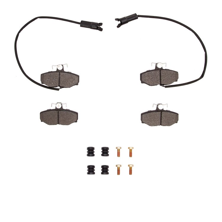 1311-0408-11 3000-Series Semi-Metallic Brake Pads & Hardware Kit, 1987-1989 Jaguar, Position: Rear