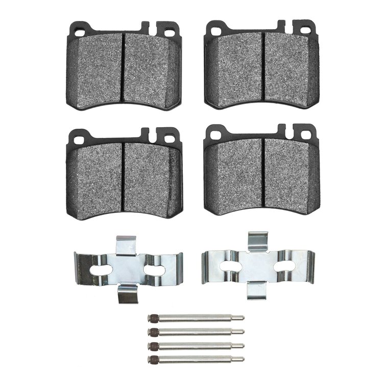 1311-0424-01 3000-Series Semi-Metallic Brake Pads & Hardware Kit, 1986-1989 Mercedes-Benz, Position: Front