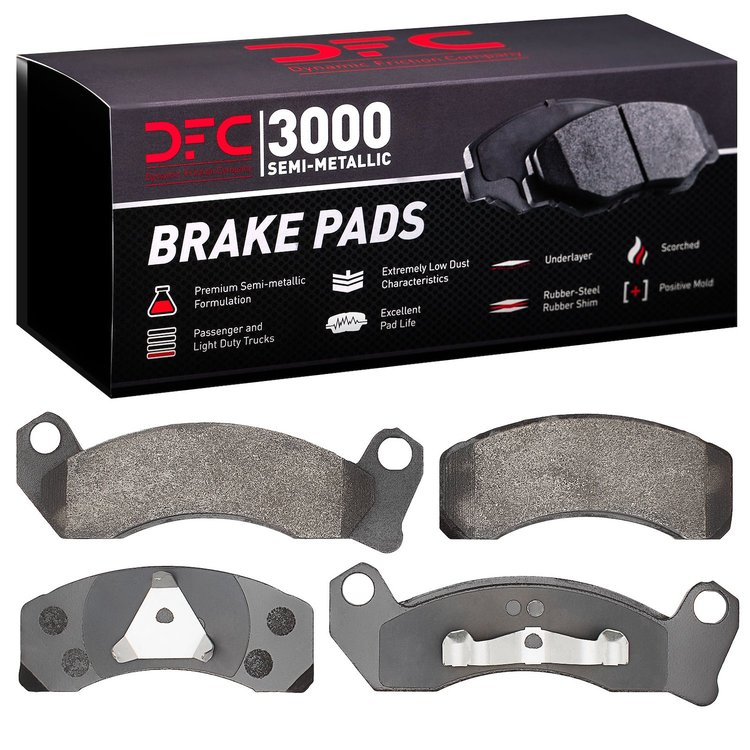 1311-0431-00 3000-Series Semi-Metallic Brake Pads, 1987-1993 Ford/Lincoln/Mercury/Mazda, Position: Front
