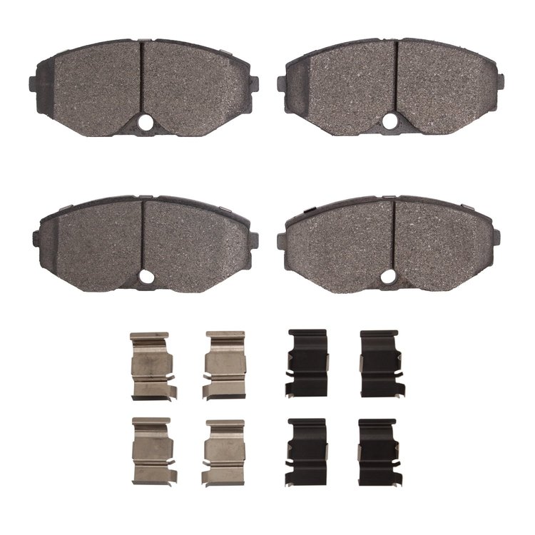 1311-0486-01 3000-Series Semi-Metallic Brake Pads & Hardware Kit, 1990-1995 Infiniti/Nissan, Position: Front