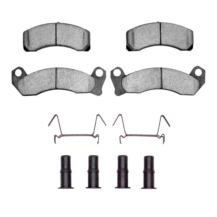 1311-0499-02 3000-Series Semi-Metallic Brake Pads & Hardware Kit, 1979-1991 Ford/Lincoln/Mercury/Mazda, Position: Front