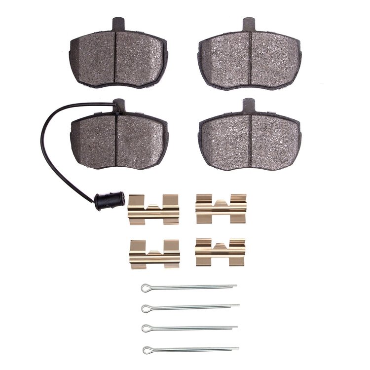 1311-0519-01 3000-Series Semi-Metallic Brake Pads & Hardware Kit, 1987-1989 Land Rover, Position: Front