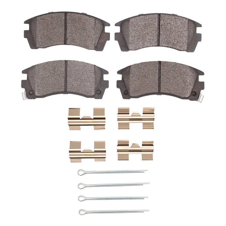 1311-0519-11 3000-Series Semi-Metallic Brake Pads & Hardware Kit, 1974-1974 Land Rover, Position: Front