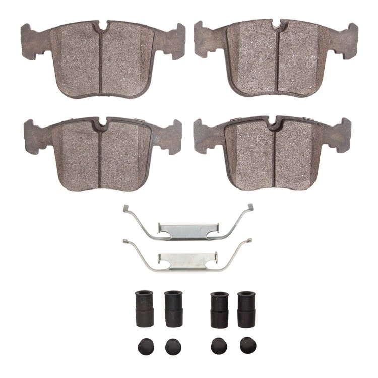 1311-0547-01 3000-Series Semi-Metallic Brake Pads & Hardware Kit, 1991-1995 BMW, Position: Front
