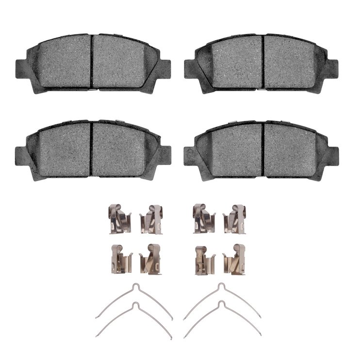 1311-0582-01 3000-Series Semi-Metallic Brake Pads & Hardware Kit, 1992-1995 Lexus/Toyota/Scion, Position: Front